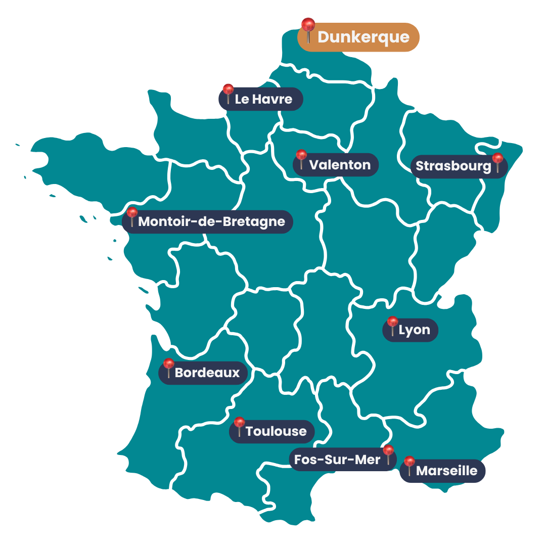 Carte du dépôt à Lille