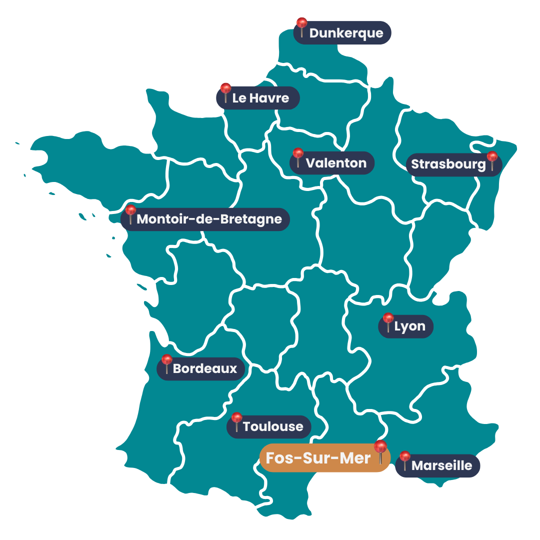 Carte du dépôt à Monptellier