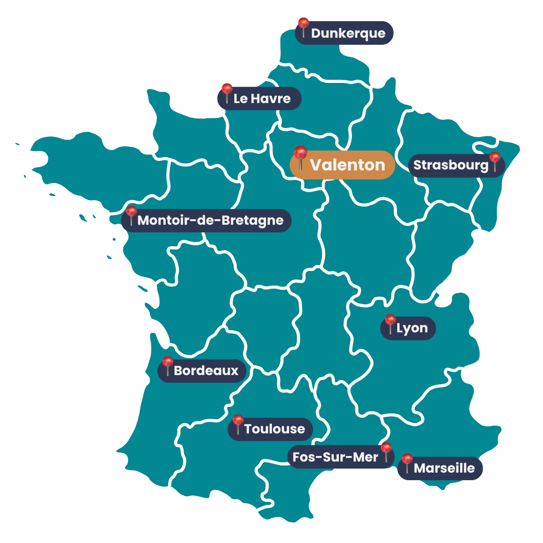 Carte du dépôt à Reims